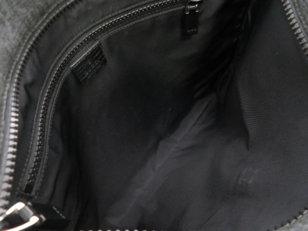 Gucci Shoulder Bag GG Supreme Canvas Black Gray - Picture 8 of 8